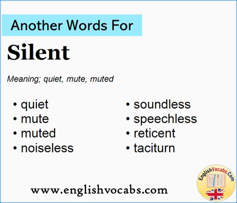 another word for silent